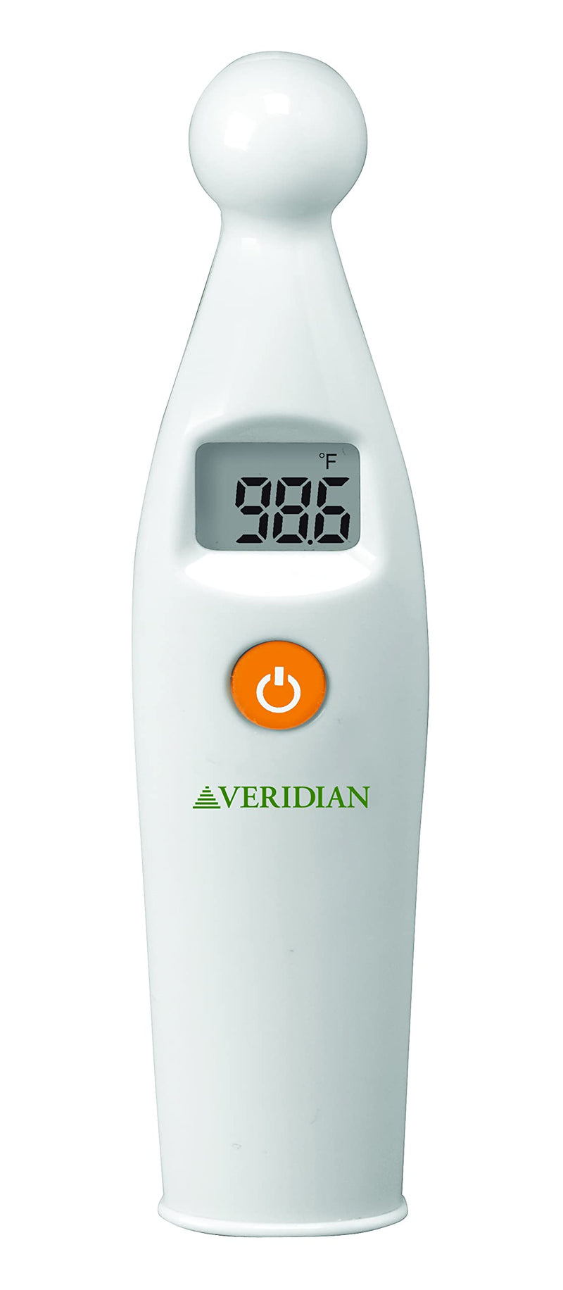 [Australia] - Veridian Healthcare Mini Temple Touch Thermometer | for Children & Adults | Accurate 6-Second Readout | No Probe Covers Required | Fahrenheit/Celsius Measurements | Batteries Included; 2 AAA 