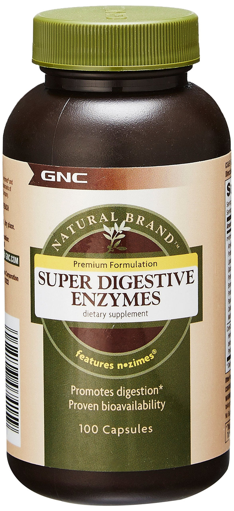 [Australia] - GNC Natural Brand Super Digestive Enzymes, 100 Capsules, Supports Protein, Carbohydrate and Fat Digestion 