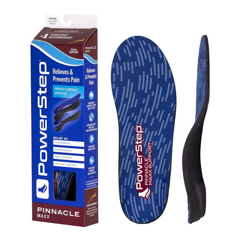 [Australia] - Powerstep Insoles, Pinnacle Maxx, Over-Pronation Corrective Insole, Maximum Arch Support Orthotic For Women and Men Men's 12-13 