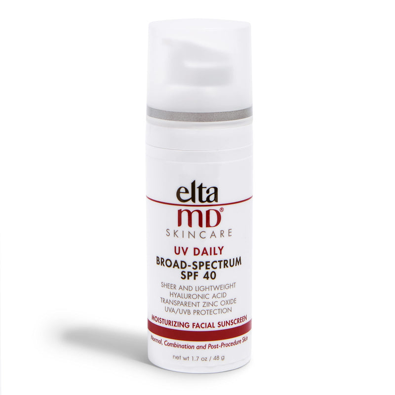 [Australia] - EltaMD UV Daily Face Sunscreen Moisturizer with Hyaluronic Acid, Broad Spectrum SPF 40, Non greasy, Sheer Zinc Oxide Lotion, Mineral-Based UVA, UVB Sun Protection, 1.7 oz Facial Sunscreen 