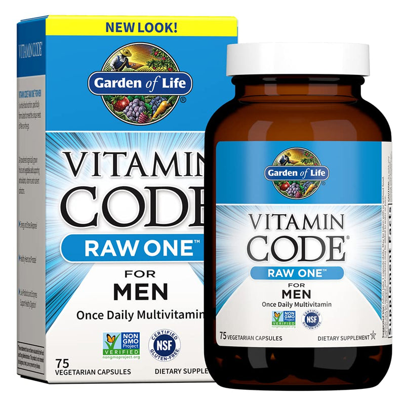 [Australia] - Garden of Life Multivitamin for Men, Vitamin Code Raw One - Once Daily, Vitamins Plus Fruit, Veggies & Probiotics, 75 Count 75 Count (Pack of 1) 