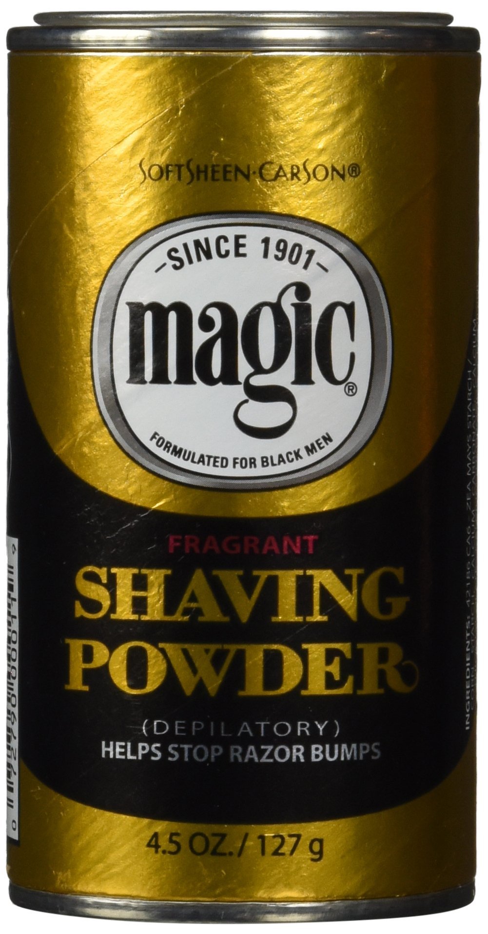 [Australia] - Softsheen-Carson Magic Razorless Shaving for Men, Magic Shaving Powder with Fragrance, Coarse Textured Beards, Formulated for Black Men, Depilatory, Helps Stop Razor Bumps, Since 1901, 4.5 oz Fragrant 