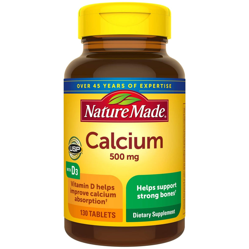 [Australia] - Nature Made Calcium 500 mg, with Vitamin D3 for Immune Support, Tablets, 130 Count 