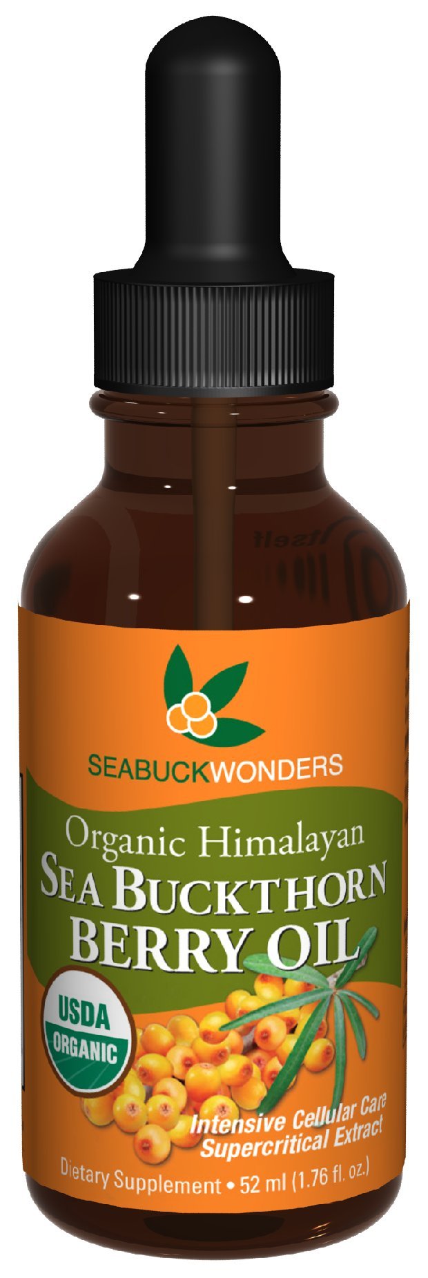[Australia] - Sea Buckthorn Berry Oil - 100% Certified Organic, 1.76-Ounces Bottle 