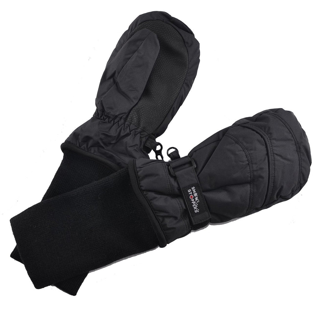 [Australia] - SnowStoppers Kids Waterproof Stay On Winter Nylon Mitten Small / 1-3 Years Black 