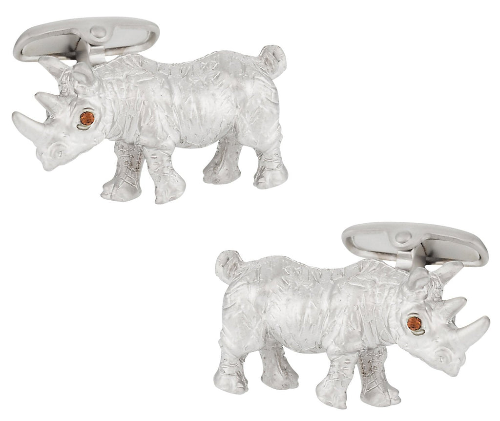 [Australia] - Safari Cuff-Daddy Rhinoceros Cufflinks with Presentation Box 