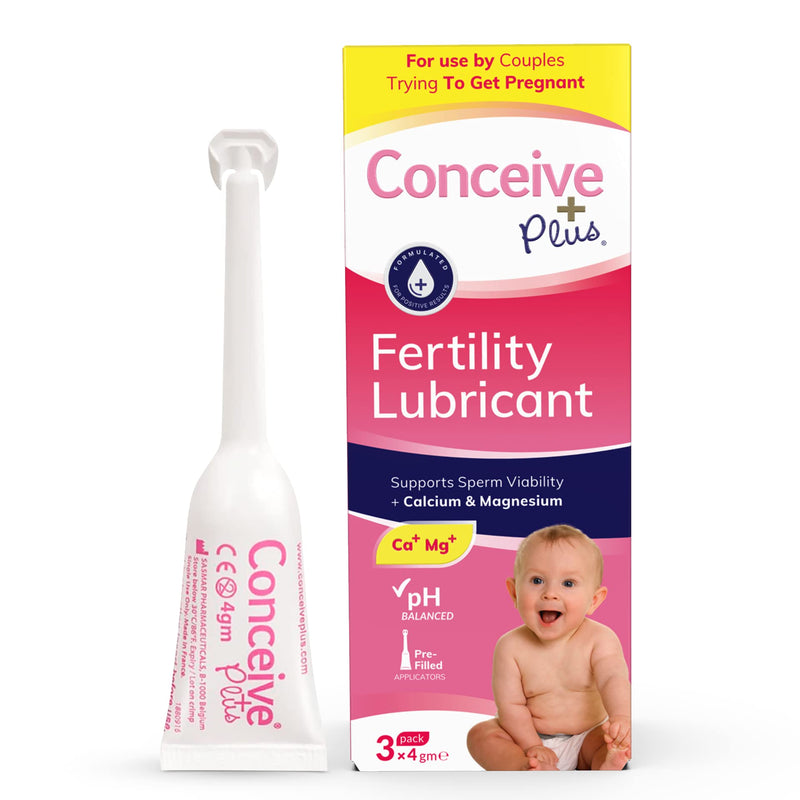 [Australia] - Conceive Plus Fertility Lubricant Travel Size Lube with Calcium + Magnesium Ions - Use When Trying to Conceive - Vaginal Moisturizer (3 x 4g Pre-Filled Applicators) 