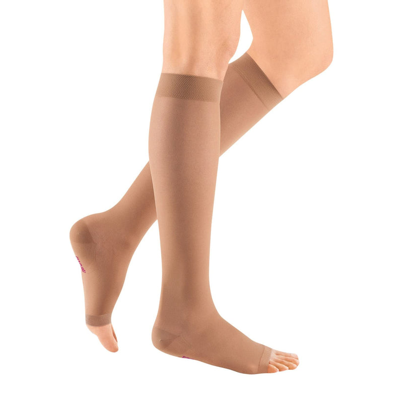[Australia] - mediven sheer & soft for Women, 15-20 mmHg Calf High Open Toe Compression Stockings, Natural, III-Standard 3 