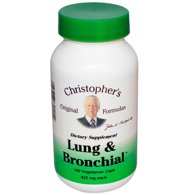 [Australia] - Dr. Christopher's Unisex Lung & Bronchial Formula Vegetarian Capsules 100 Count 425mg Each 