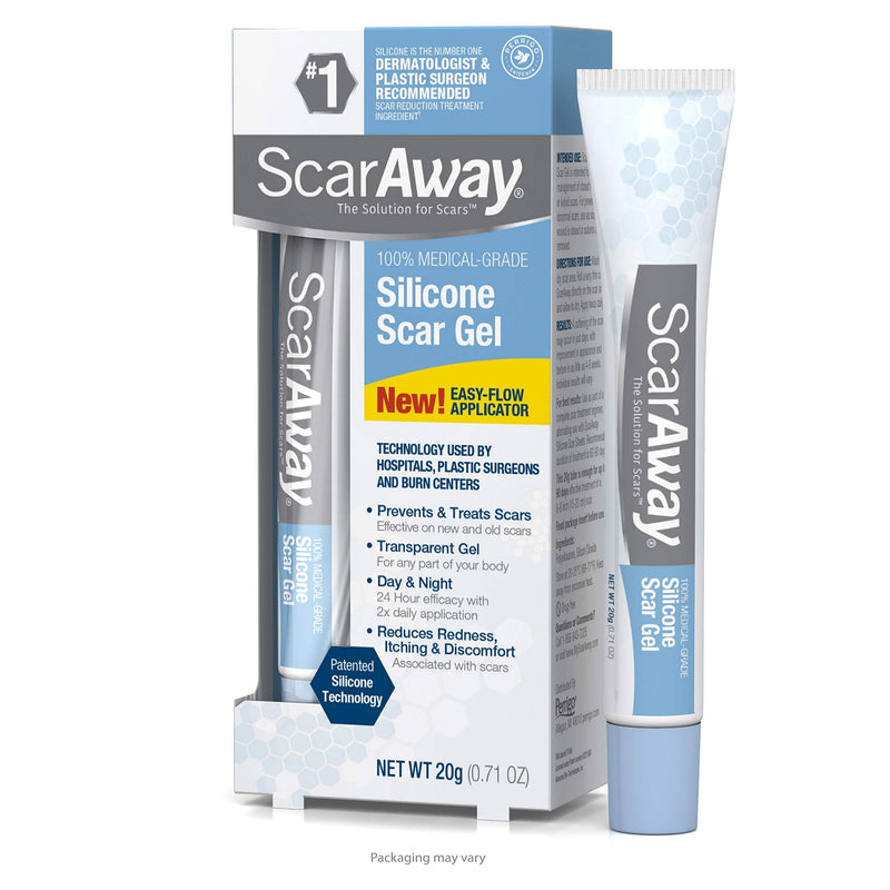 [Australia] - ScarAway 100% Medical-Grade Silicone Scar Gel for Face, Body, Surgical, Burn, Hypertrophic Scars, Keloids and Acne Scar Treatment, 0.71 Ounces, (20 Grams) 