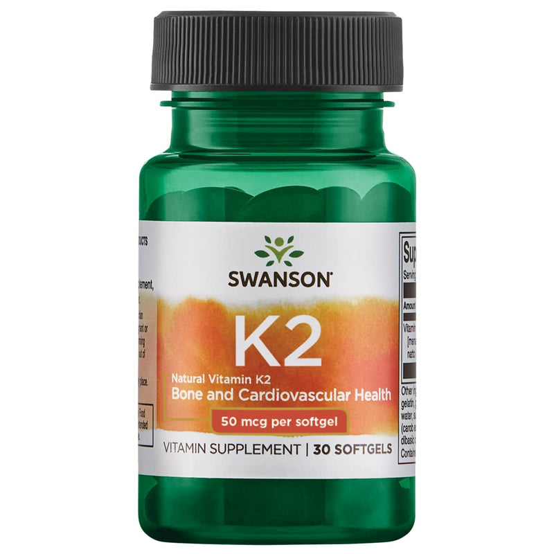 [Australia] - Swanson Natural Vitamin K2 (Menaquinone-7 from Natto) 50 mcg 30 Sgels 