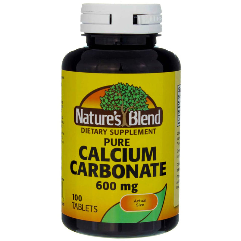 [Australia] - Nature's Blend Pure Calcium Carbonate 600 mg 100 Tabs (1684) 