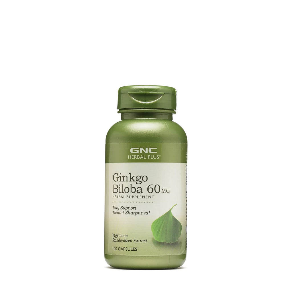 [Australia] - GNC Herbal Plus Ginkgo Biloba 60mg, 100 Capsules, Supports Mental Sharpness 