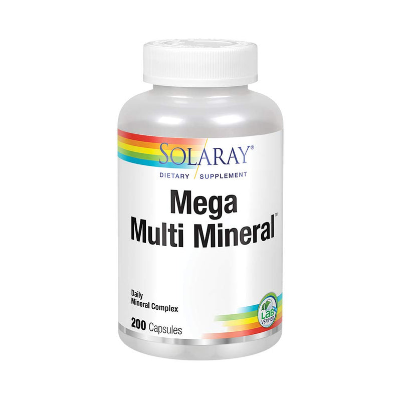 [Australia] - Solaray Mega Multi Mineral | 200 Capsules 200 Count (Pack of 1) 