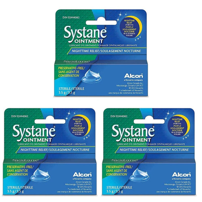 [Australia] - Systane Nighttime Lubricant Eye Ointment 3.50 g (Pack of 3) 