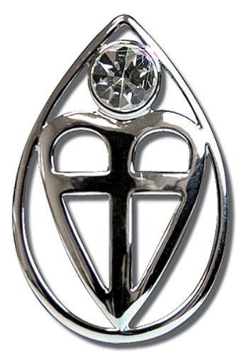 [Australia] - BANBERRY DESIGNS Bereavement Pin Tear Drop Cross Heart Jeweled Accent 