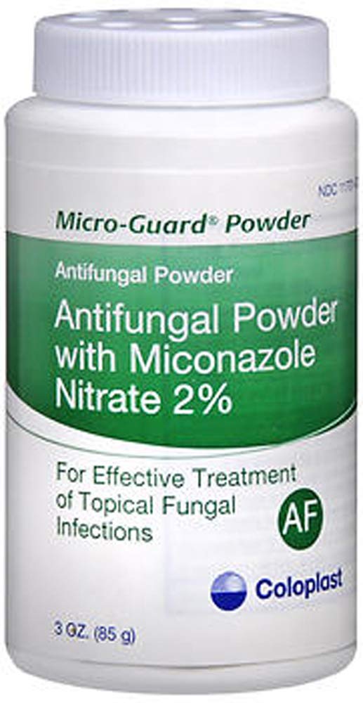[Australia] - MICRO-GUARD Antifungal Powder (Pack of 2) Contains 2% Miconazole Nitrate. 3 oz Each - Treats Athlete's Foot, Ringworm, Jock Itch and Works Well Under Skin Folds - Coloplast 