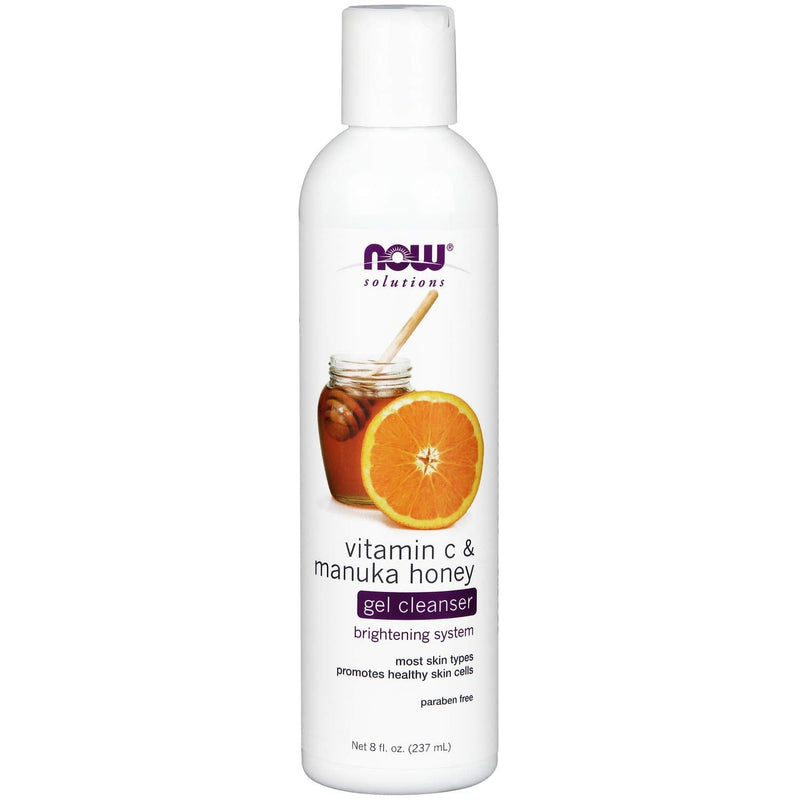 [Australia] - NOW Solutions, Vitamin C and Manuka Honey Gel Cleanser, Brightening System, Promotes Healthy-Looking Skin, 8-Ounce 