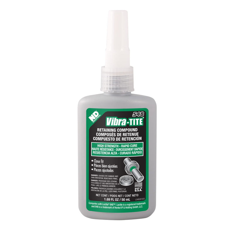 [Australia] - Vibra-TITE 548 Rapid Cure Anaerobic Retaining Compound, 50 ml Bottle, Green 50 milliliters 