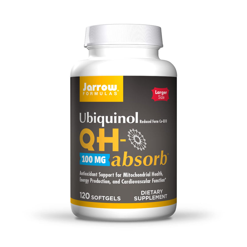 [Australia] - Jarrow Formulas QH-absorb 100 mg - 120 Softgels - High Absorption Co-Q10 - Active Antioxidant Form of Co-Q10 - Supports Mitochondrial Energy Production and Cardiovascular Health - Up to 120 Servings 120 Count (Pack of 1) 