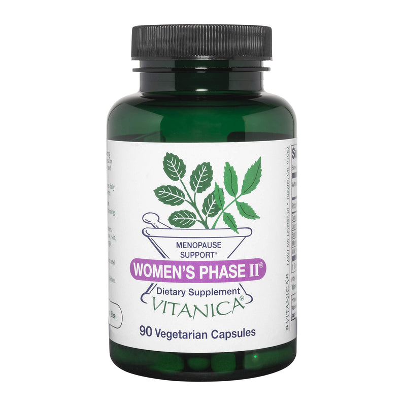[Australia] - Vitanica Women's Phase II, Vegan Multi-Symptom Menopause Relief, Study Shows Relieves Menopause Related Symptoms: Hot Flashes, Night Sweats, Vaginal Dryness, Mood Changes, Non-GMO, 90 Capsules 