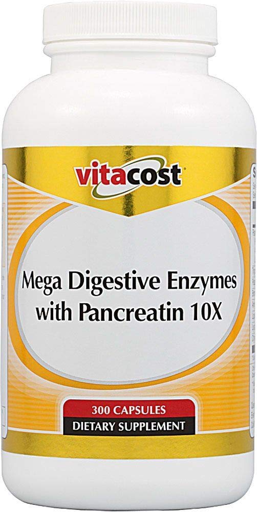 [Australia] - Vitacost Mega Digestive Enzymes with Pancreatin 10X - 300 Capsules 