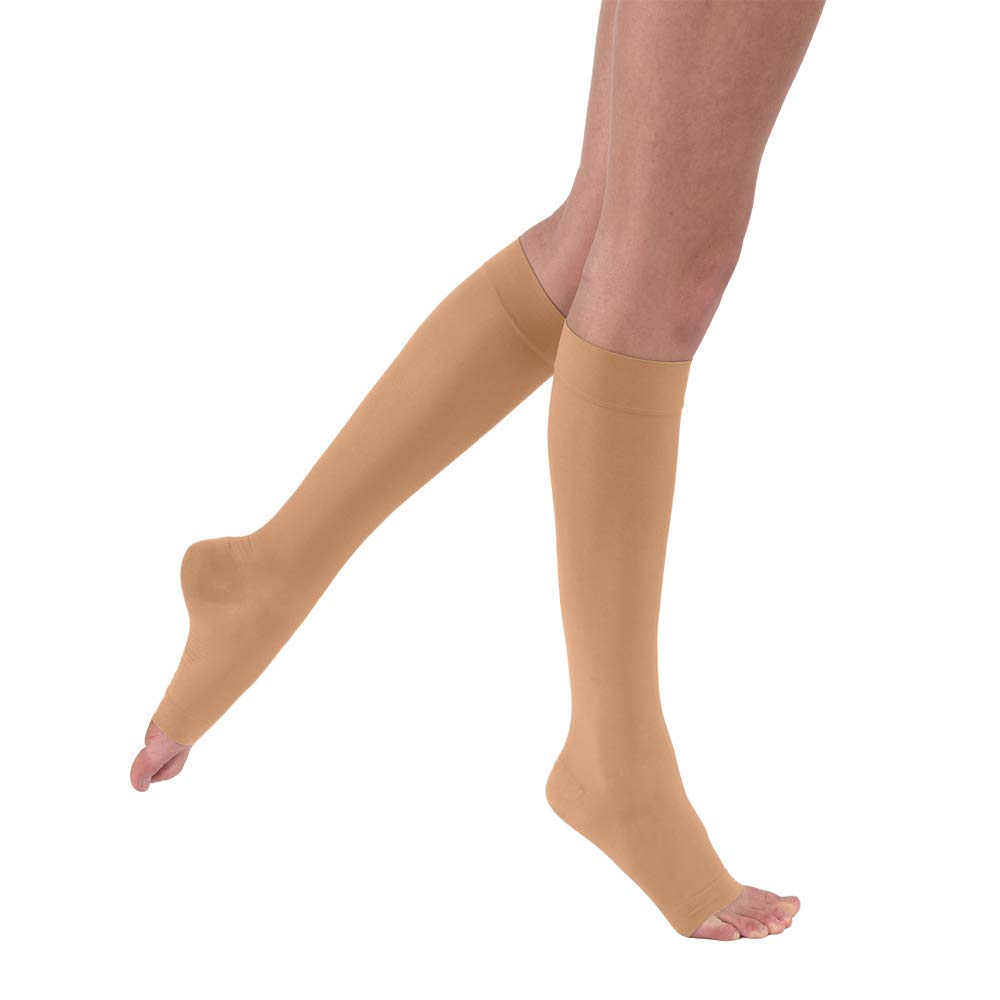[Australia] - JOBST UltraSheer Knee High 15-20 mmHg Compression Stockings, Open Toe, Medium, Sun Bronze 
