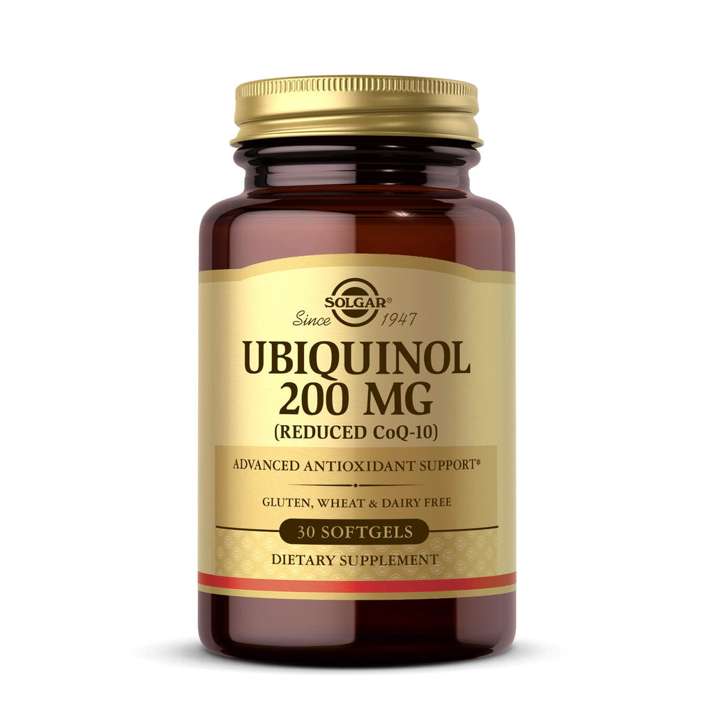 [Australia] - Solgar Ubiquinol 200 mg (Reduced CoQ-10), 30 Softgels - Promotes Heart & Brain Function - Supports Healthy Aging - Coenzyme Q10 - Ubiquinone Supplement - Gluten Free, Dairy Free - 30 Servings 30 Count (Pack of 1) 