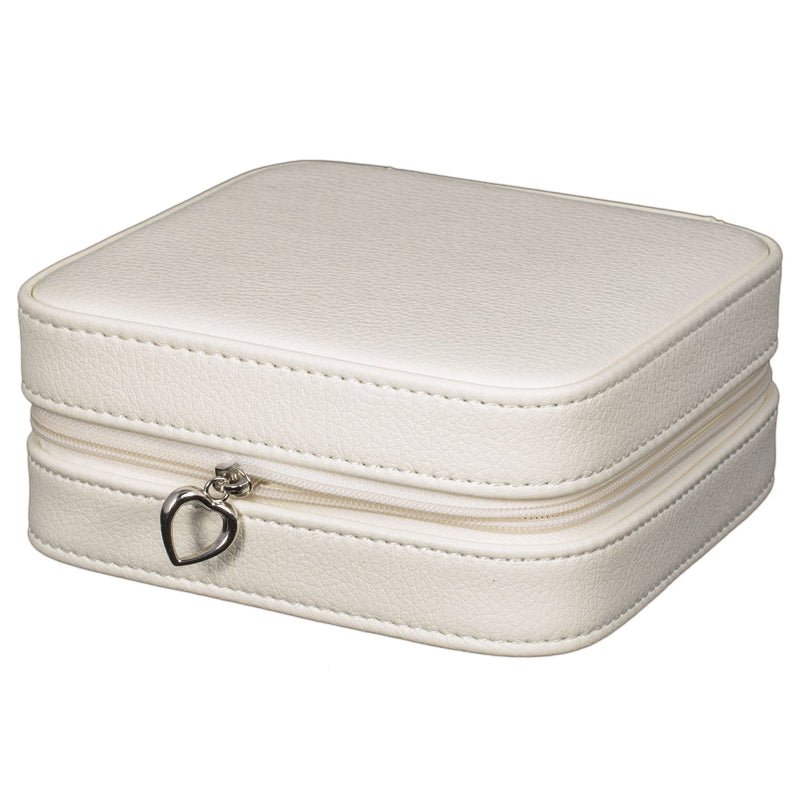 [Australia] - Mele & Co. Dana Travel Jewelry Case in Faux Leather (Ivory) Small Ivory 