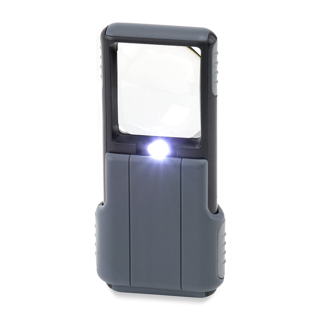 [Australia] - Carson 5X MiniBrite LED Lighted Slide-Out Aspheric Magnifier with Protective Sleeve Single Pack 