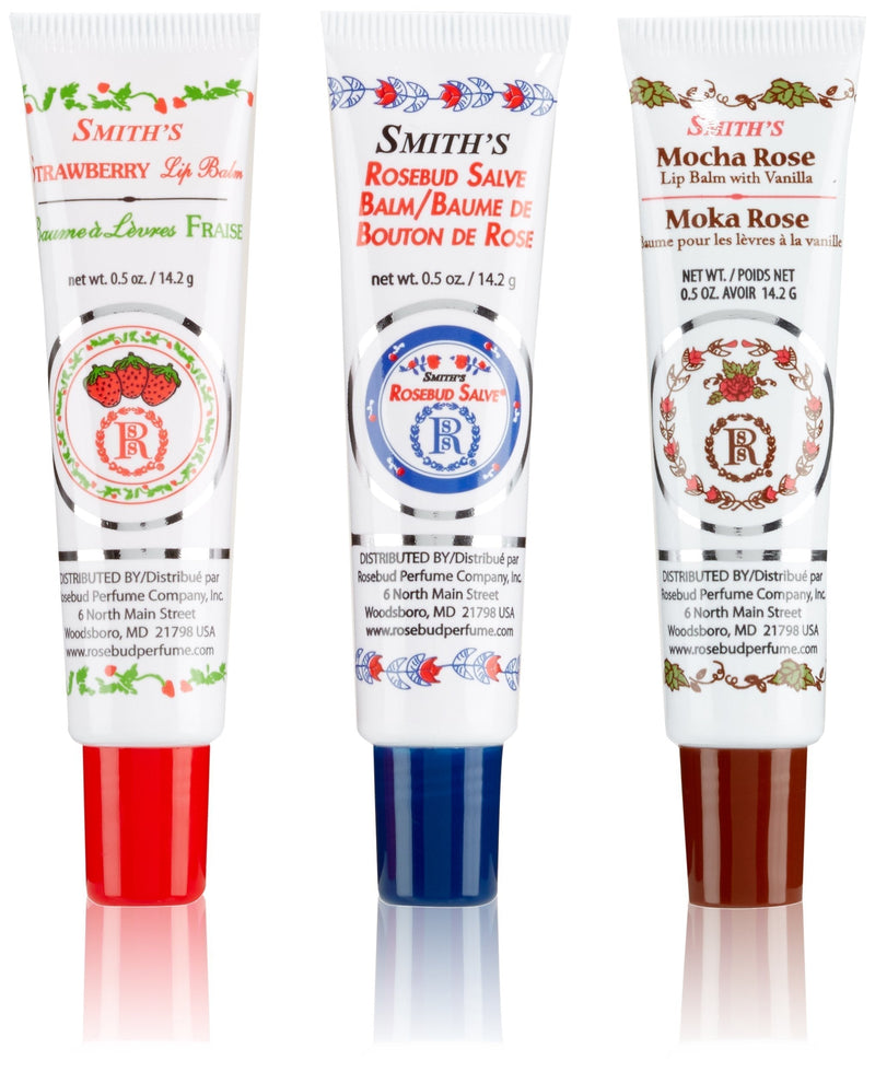 [Australia] - Rosebud Medley Of Lip Balm Tubes, 0.5 Ounce, 2.4 Count 