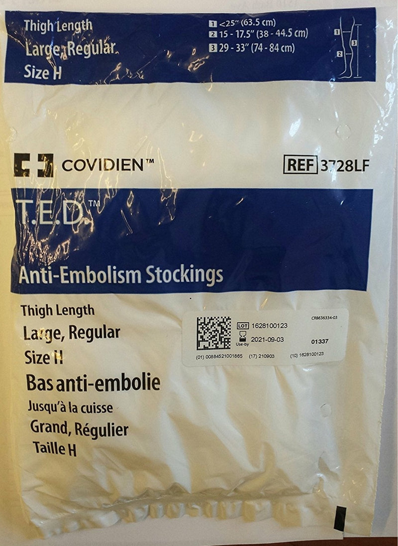 [Australia] - Stockings Thigh Open Toe Large Regular White - 3728 Covidien 