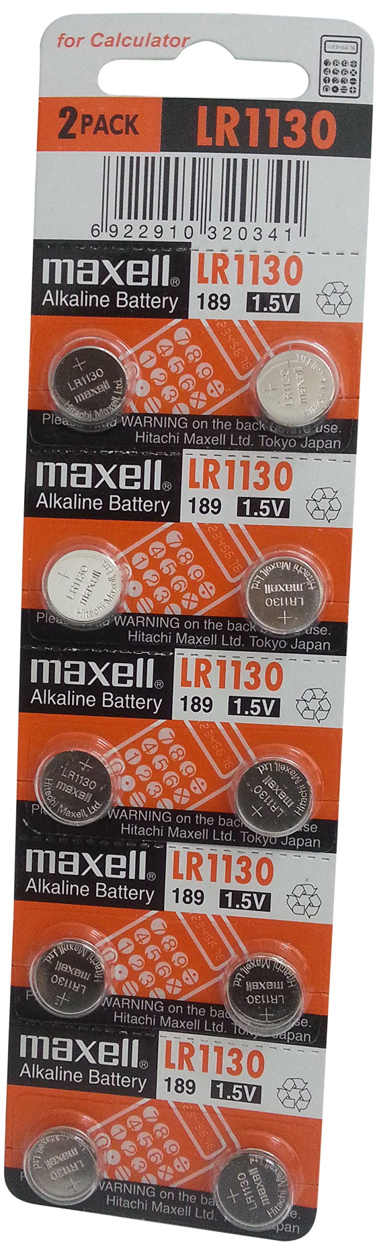 [Australia] - Maxell LR1130 Alkaline Battery 1.5V, 10 Pack 10 Count (Pack of 1) 