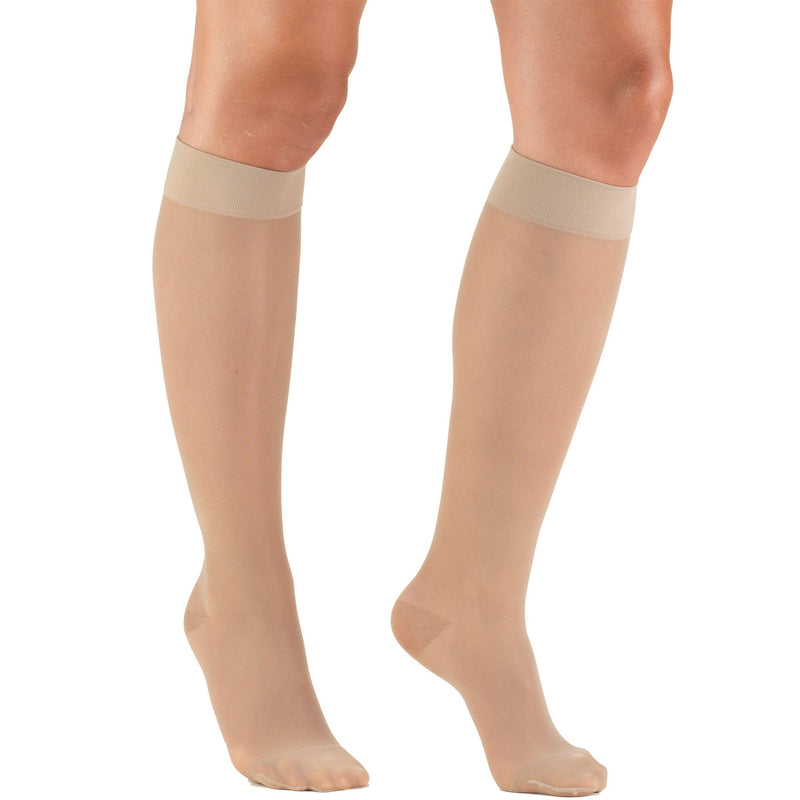 [Australia] - Truform Sheer Compression Stockings, 15-20 mmHg, Women's Knee High Length Medium (1 Pair) Nude 