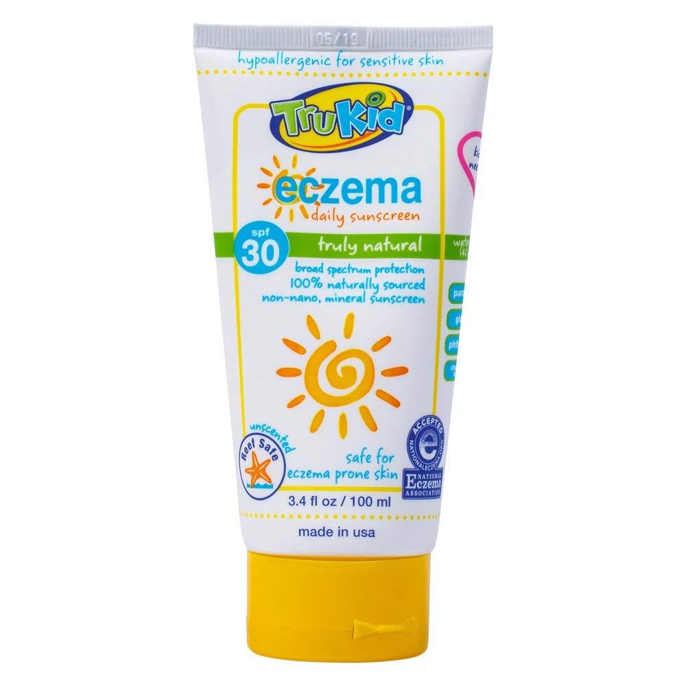 [Australia] - Trukid Soothing Skin (Eczema) SPF 30+ UVA/UVB Protection Sunscreen for Baby, Safe for Sensitive Skin, Unscented, All Natural Ingredients (2 fl oz) Eczema Safe - Unscented 