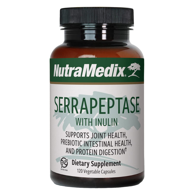 [Australia] - NutraMedix Serrapeptase - Proteolytic Enzyme Supplement - May Support Healthy Sinus Function - 1000mg with Inulin from Jerusalem Artichoke - May Support Cardiovascular Health (120 Vegetarian Capsules) 