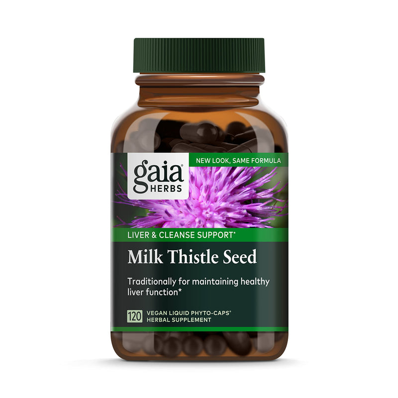 [Australia] - Gaia Herbs Milk Thistle Seed - Liver and Cleanse Support with Milk Thistle and Silymarins - Healthy Liver Function Support - 120 Vegan Liquid Phyto-Caps (40 Servings) 120 Count (Pack of 1) Standard Packaging 
