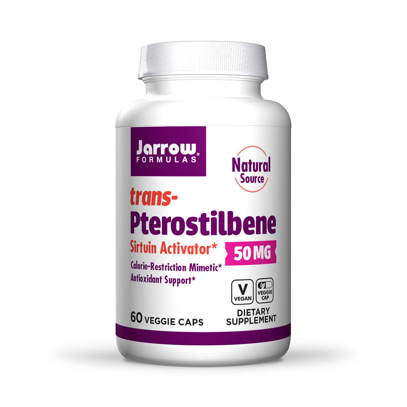 [Australia] - Jarrow Formulas Pterostilbene 50 mg - 60 Veggie Caps - Antioxidant Support - Supports Healthy Aging - Calorie-Restriction Mimetic - 60 Servings 60 Count (Pack of 1) 