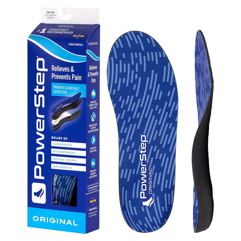 [Australia] - Powerstep Insoles, Original, Arch Pain Relief Insole, Designed for Tight Shoes, Arch Support Orthotic for Women and Men Men's 5-5.5 / Women's 7-7.5 