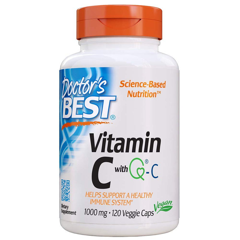 [Australia] - Doctor's Best Vitamin C with QualiC 1000 mg NonGMO Vegan Gluten Free Soy Free Sourced from Scotland Veggie Caps, 120 Count 120 Count (Pack of 1) 