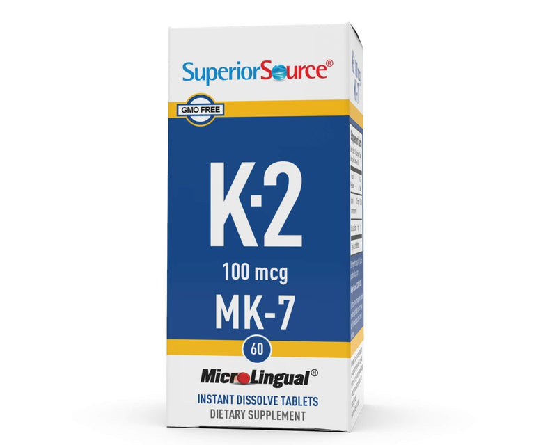 [Australia] - Superior Source Vitamin K2 MK-7 (Menaquinone-7), 100 mcg, Quick Dissolve Sublingual Tablets, 60 Count 