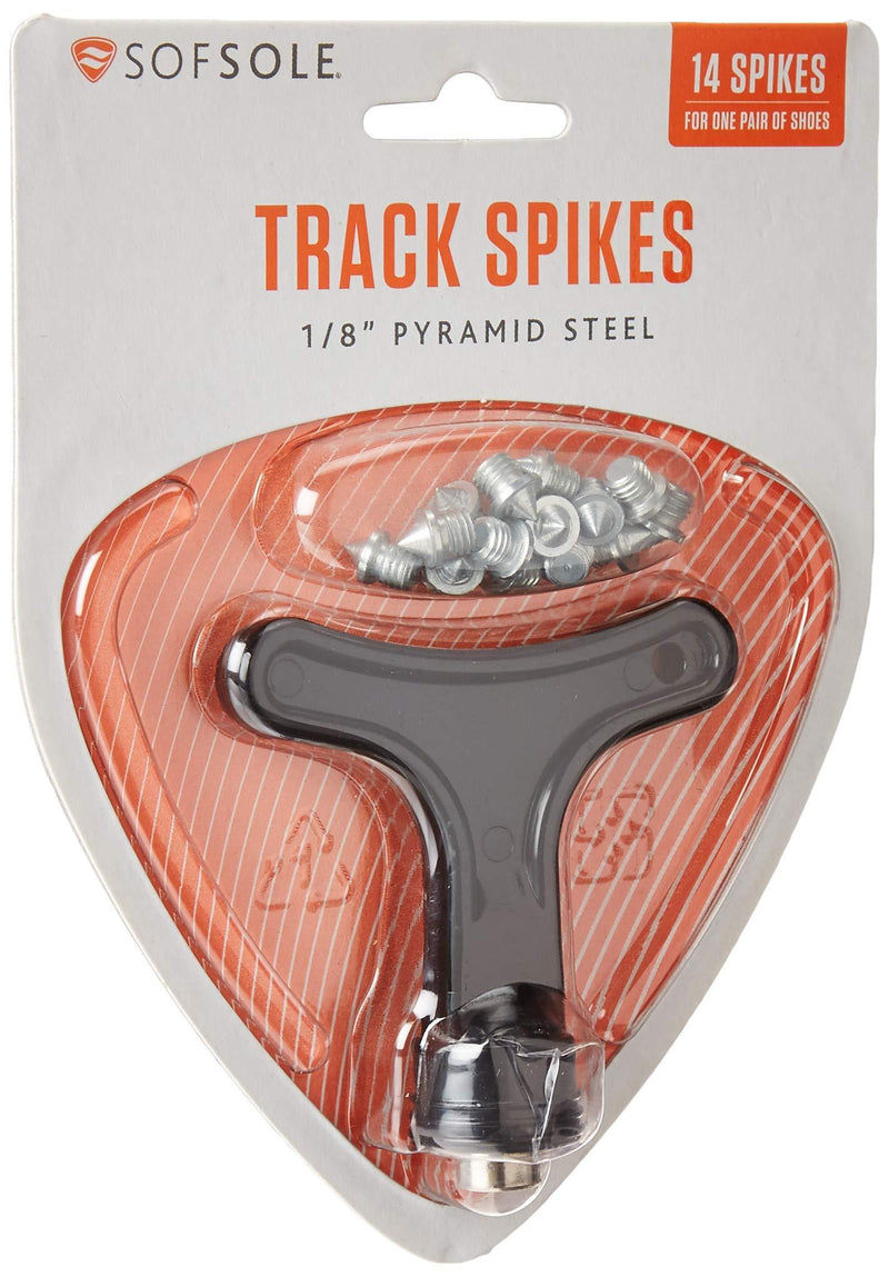 [Australia] - Sof Sole Replacment Steel Track Spikes for Running Shoes, Pyramid 1/8-Inch Silver 