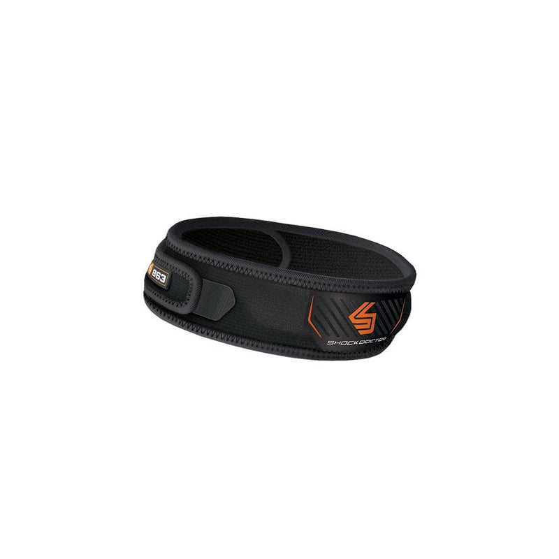 [Australia] - Knee Support Strap: Shock Doctor Patella Support Compression Strap - Adjustable Moisture Wicking Strap to Relieve Patella Alignment Pain - Black (Includes 1 Strap) Large/X-Large 