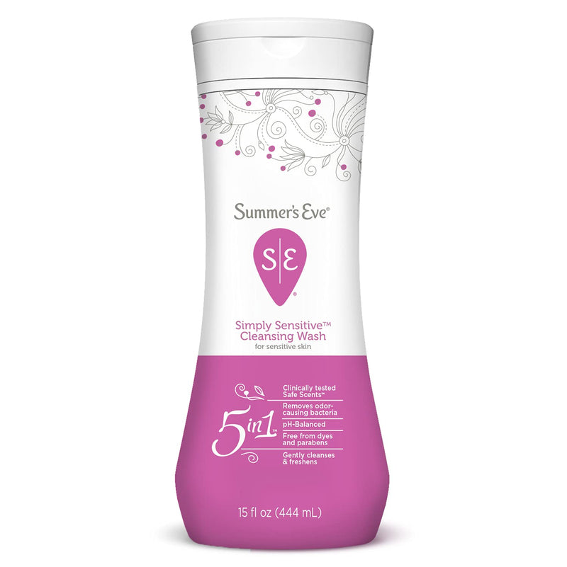 [Australia] - Summer's Eve Cleansing Wash, Simply Sensitive, pH-Balanced, Dermatologist & Gynecologist Tested, 15 Fl Oz 15 Fl Oz (Pack of 1) 