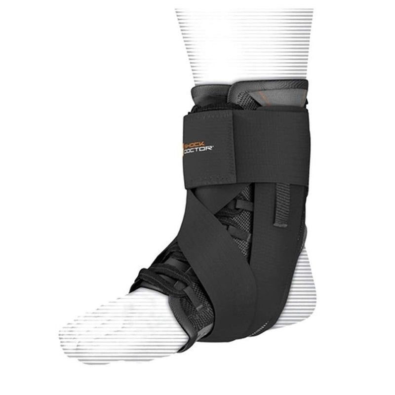 [Australia] - Shock Doctor Adult Ultra Wrap Lace Ankle Support Black Small 