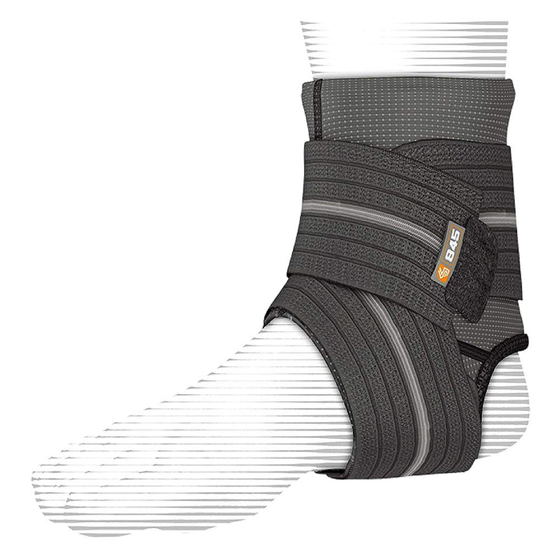 [Australia] - Shock Doctor Ankle Sleeve with Compression Wrap Support Adult-L Black 
