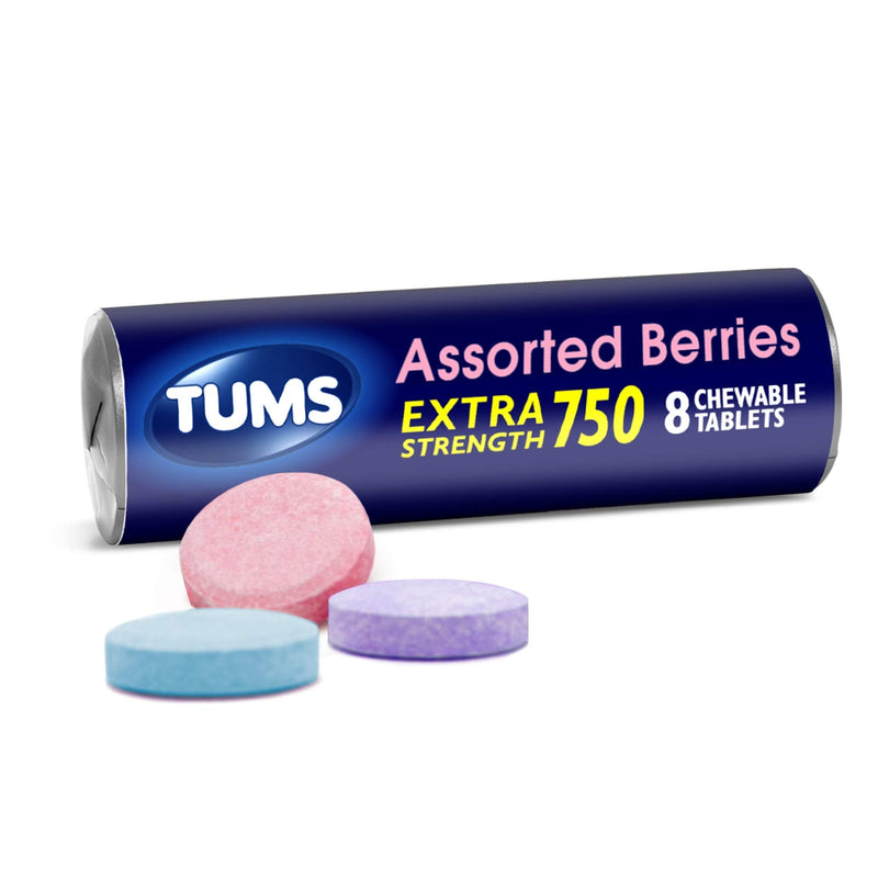 [Australia] - TUMS EX Assorted Berries 8 Count - 12 Rolls 8 Count (Pack of 12) 