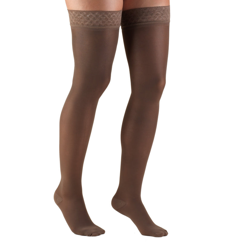 [Australia] - Truform Sheer Compression Stockings, 30-40 mmHg, Women's Thigh High Length, 30 Denier, Taupe, X-Large X-Large (1 Pair) 