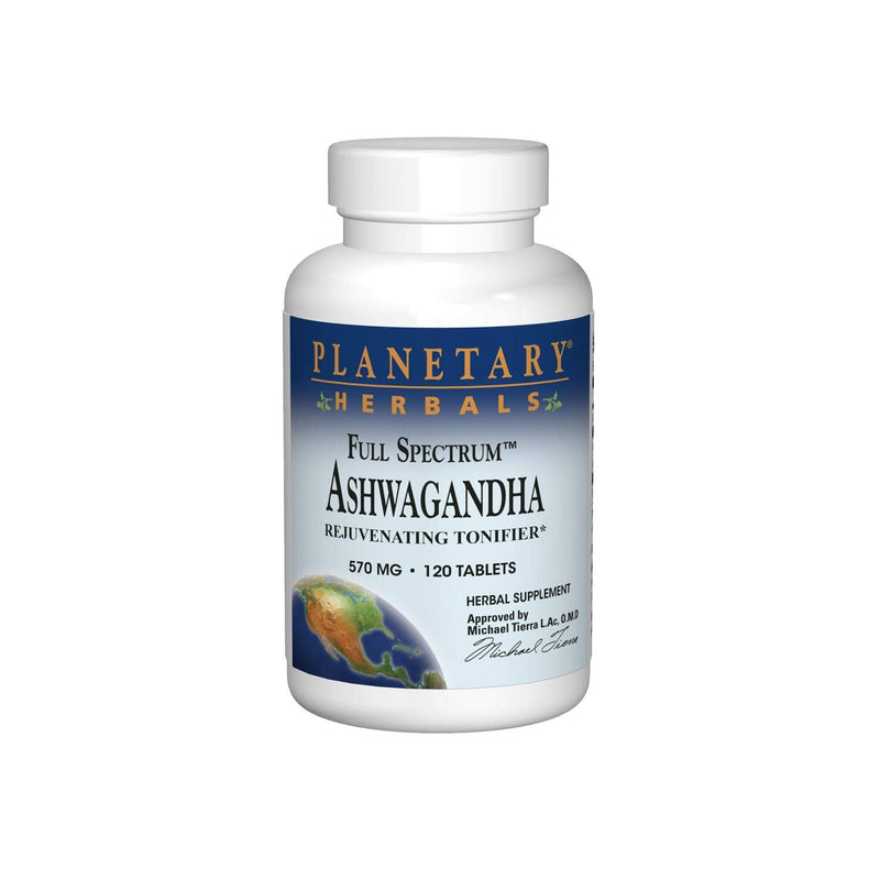 [Australia] - Planetary Herbals Ashwagandha Full Spectrum 570 mg, Rejuvenating Tonifier,120 Tablets 