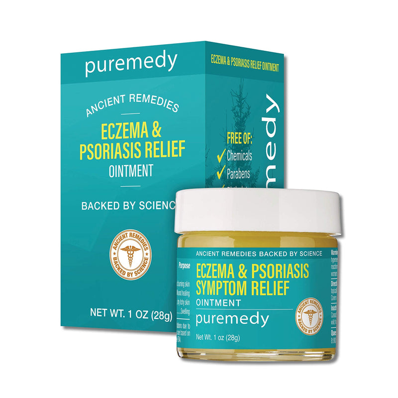 [Australia] - Puremedy Eczema & Psoriasis Relief Ointment, Homeopathic All Natural Salve Soothes and Relives Symptoms of Dry, Itchy, Flaky, Scratchy, Weepy Skin, 1 oz. (Pack of 1) 1 Ounce (Pack of 1) 